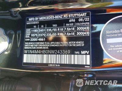 Zdjęcie 13 z 13 samochodu: 2022 MERCEDES-BENZ GLB 250 4MATIC VIN:W1N4M4HB0NW243369 - miniatura