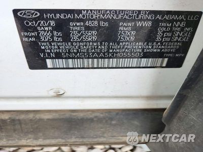 Zdjęcie 13 z 13 samochodu: 2019 HYUNDAI SANTA FE LIMITED 2.0T VIN:5NMS53AA5KH055503 - miniatura