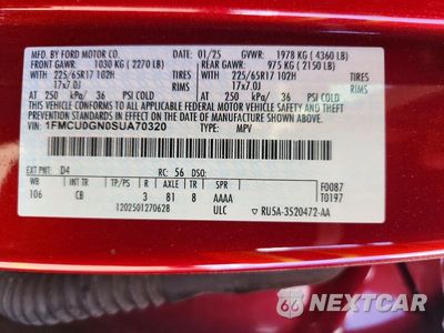 Zdjęcie 12 z 12 samochodu: 2025 FORD ESCAPE ACTIVE VIN:1FMCU0GN0SUA70320 - miniatura