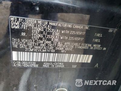 Zdjęcie 12 z 12 samochodu: 2018 TOYOTA RAV4 XLE VIN:2T3WFREVXJW414188 - miniatura