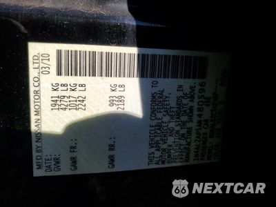Zdjęcie 12 z 12 samochodu: 2010 NISSAN ALTIMA 2.5 VIN:1N4AL2AP5AN480596 - miniatura