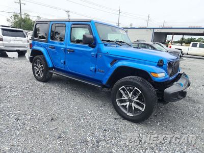 Czwarte zdjęcie samochodu z boku: 2024 JEEP WRANGLER 4XE VIN:1C4RJXN61RW146606 - miniatura