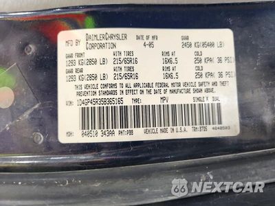Zdjęcie 13 z 13 samochodu: 2005 DODGE CARAVAN SXT VIN:1D4GP45R35B365165 - miniatura