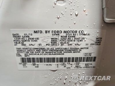 Zdjęcie 13 z 13 samochodu: 2012 FORD EDGE SEL VIN:2FMDK4JC2CBA85806 - miniatura