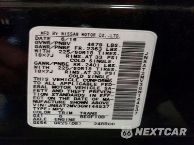 Zdjęcie 13 z 13 samochodu: 2016 NISSAN ROGUE SL VIN:JN8AT2MV3GW144537 - miniatura