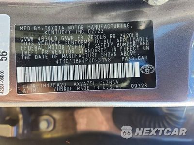 Zdjęcie 12 z 12 samochodu: 2023 TOYOTA CAMRY LE VIN:4T1C11BK4PU093148 - miniatura