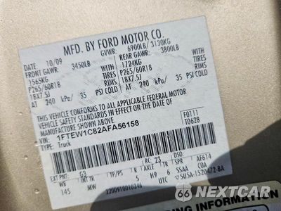 Zdjęcie 12 z 12 samochodu: 2010 FORD F150 SUPERCREW VIN:1FTEW1C82AFA56158 - miniatura