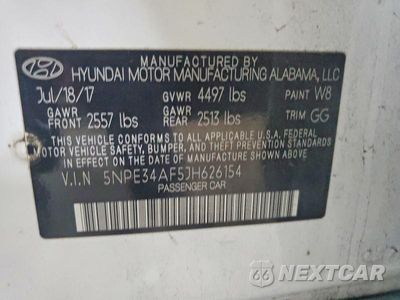 Zdjęcie 12 z 12 samochodu: 2018 HYUNDAI SONATA SEL VIN:5NPE34AF5JH626154 - miniatura