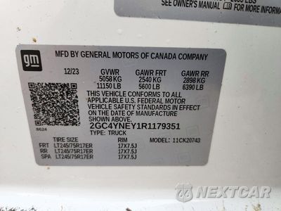 Zdjęcie 13 z 13 samochodu: 2024 CHEVROLET SILVERADO K2500 HEAVY DUTY LT VIN:2GC4YNEY1R1179351 - miniatura