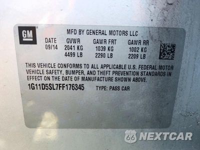 Zdjęcie 12 z 12 samochodu: 2015 CHEVROLET MALIBU 2LT VIN:1G11D5SL7FF176345 - miniatura