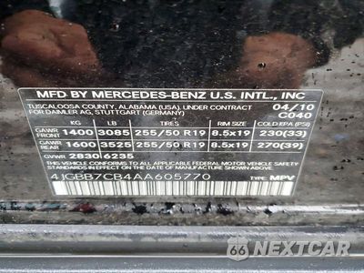 Zdjęcie 12 z 12 samochodu: 2010 MERCEDES-BENZ ML 550 4MATIC VIN:4JGBB7CB4AA605770 - miniatura