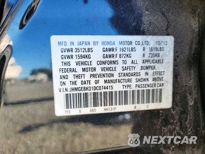 Zdjęcie 12 z 12 samochodu: 2013 HONDA FIT VIN:JHMGE8H31DC074415 - miniatura