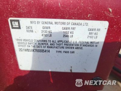 Zdjęcie 12 z 12 samochodu: 2006 CHEVROLET IMPALA LS VIN:2G1WB58K769305414 - miniatura