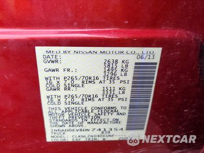 Zdjęcie 12 z 12 samochodu: 2013 NISSAN FRONTIER S VIN:1N6AD0EV8DN741354 - miniatura