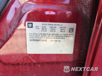 Zdjęcie 12 z 12 samochodu: 2015 CHEVROLET CRUZE LT VIN:1G1PE5SB5F7148746 - miniatura