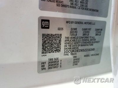 Zdjęcie 12 z 12 samochodu: 2025 CHEVROLET SILVERADO K1500 LT VIN:1GCUKDED6SZ216349 - miniatura