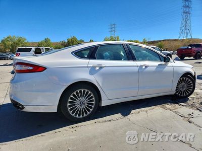 Trzecie zdjęcie samochodu z tyłu: 2014 FORD FUSION TITANIUM VIN:3FA6P0K93ER190424 - miniatura