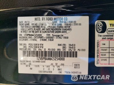 Zdjęcie 12 z 12 samochodu: 2012 FORD MUSTANG VIN:1ZVBP8AM6C5254000 - miniatura