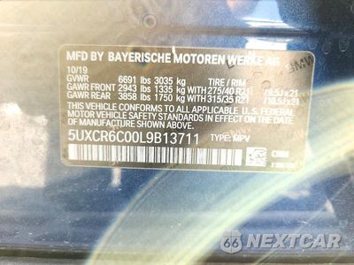 Zdjęcie 13 z 13 samochodu: 2020 BMW X5 XDRIVE40I VIN:5UXCR6C00L9B13711 - miniatura