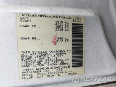 Zdjęcie 12 z 12 samochodu: 2013 NISSAN ALTIMA 2.5 VIN:1N4AL3AP6DN490368 - miniatura