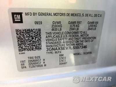 Zdjęcie 13 z 13 samochodu: 2020 CHEVROLET EQUINOX LS VIN:3GNAXSEV7LS557346 - miniatura