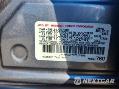 Zdjęcie 12 z 12 samochodu: 2016 MITSUBISHI OUTLANDER SE VIN:JA4AD3A37GZ010396 - miniatura