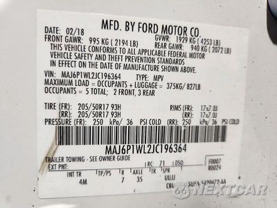 Zdjęcie 13 z 13 samochodu: 2018 FORD ECOSPORT TITANIUM VIN:MAJ6P1WL2JC196364 - miniatura