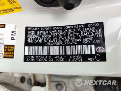 Zdjęcie 12 z 12 samochodu: 2020 TOYOTA COROLLA XSE VIN:JTNC4RBE9L3099690 - miniatura