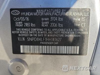 Zdjęcie 13 z 13 samochodu: 2017 HYUNDAI ELANTRA VALUE EDITION VIN:5NPD84LF1HH141627 - miniatura