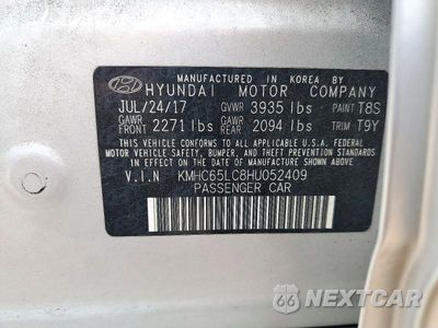 Zdjęcie 12 z 12 samochodu: 2017 HYUNDAI IONIQ BLUE VIN:KMHC65LC8HU052409 - miniatura