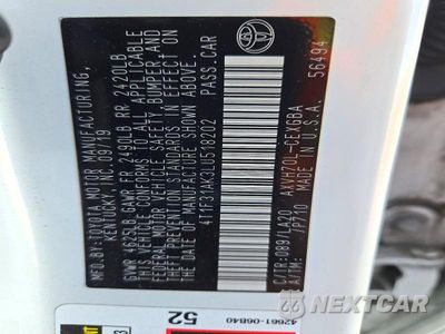 Zdjęcie 13 z 13 samochodu: 2020 TOYOTA CAMRY XLE VIN:4T1F31AK3LU518202 - miniatura
