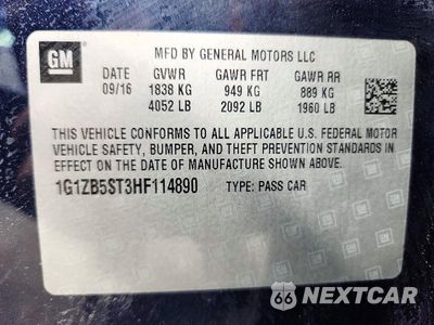 Zdjęcie 12 z 12 samochodu: 2017 CHEVROLET MALIBU LS VIN:1G1ZB5ST3HF114890 - miniatura
