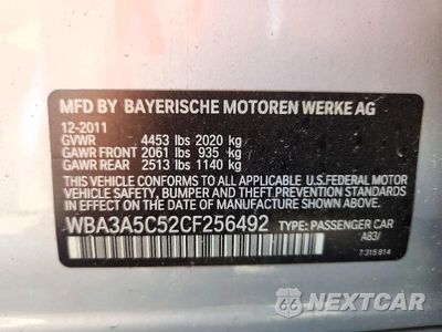 Zdjęcie 12 z 12 samochodu: 2012 BMW 328 I VIN:WBA3A5C52CF256492 - miniatura