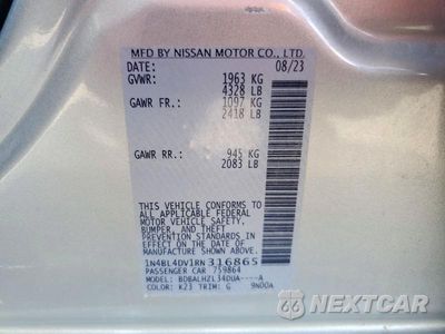 Zdjęcie 12 z 12 samochodu: 2024 NISSAN ALTIMA SV VIN:1N4BL4DV1RN316865 - miniatura