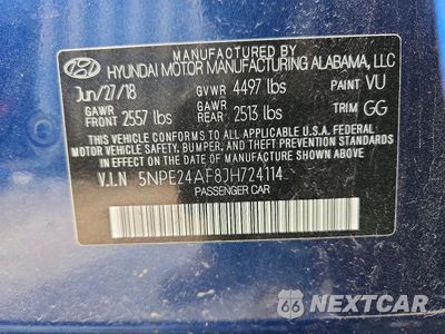 Zdjęcie 12 z 12 samochodu: 2018 HYUNDAI SONATA SE VIN:5NPE24AF8JH724114 - miniatura