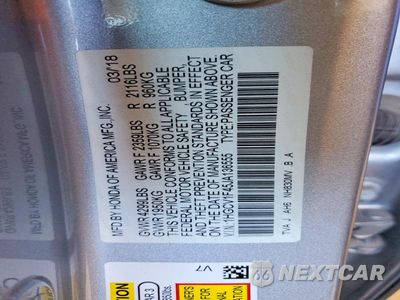Zdjęcie 12 z 12 samochodu: 2018 HONDA ACCORD EX VIN:1HGCV1F45JA136555 - miniatura