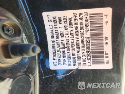 Zdjęcie 12 z 12 samochodu: 2017 HONDA CIVIC LX VIN:19XFC2F51HE033317 - miniatura