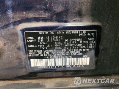 Zdjęcie 13 z 13 samochodu: 2013 SUBARU OUTBACK 2.5I PREMIUM VIN:4S4BRBCC8D3312289 - miniatura