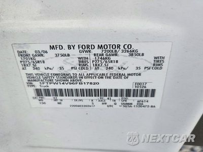 Zdjęcie 12 z 12 samochodu: 2006 FORD F150 SUPERCREW VIN:1FTPW14V96FB17820 - miniatura
