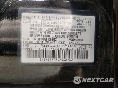 Zdjęcie 12 z 12 samochodu: 2019 NISSAN SENTRA SV VIN:3N1AB7AP9KY352752 - miniatura