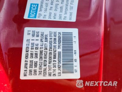 Zdjęcie 12 z 12 samochodu: 2014 HONDA CR-Z VIN:JHMZF1D40ES000650 - miniatura