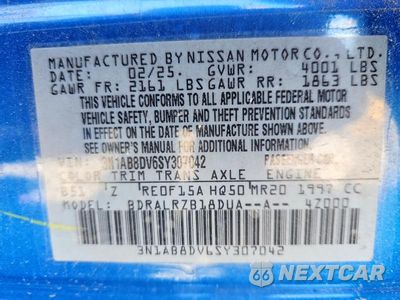 Zdjęcie 12 z 12 samochodu: 2025 NISSAN SENTRA SR VIN:3N1AB8DV6SY307042 - miniatura