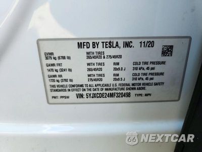 Zdjęcie 12 z 12 samochodu: 2021 TESLA MODEL X VIN:5YJXCDE24MF320498 - miniatura