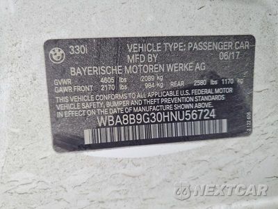 Zdjęcie 12 z 12 samochodu: 2017 BMW 330 I VIN:WBA8B9G30HNU56724 - miniatura