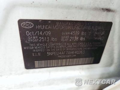 Zdjęcie 12 z 12 samochodu: 2010 HYUNDAI SONATA LIMITED V6 VIN:5NPEU4AF7AH640263 - miniatura