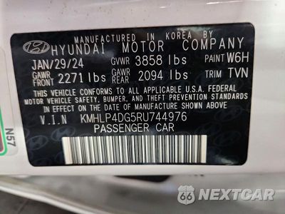 Zdjęcie 13 z 13 samochodu: 2024 HYUNDAI ELANTRA LIMITED VIN:KMHLP4DG5RU744976 - miniatura