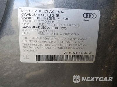 Zdjęcie 13 z 13 samochodu: 2015 AUDI Q5 PREMIUM PLUS VIN:WA1LFAFP0FA044549 - miniatura