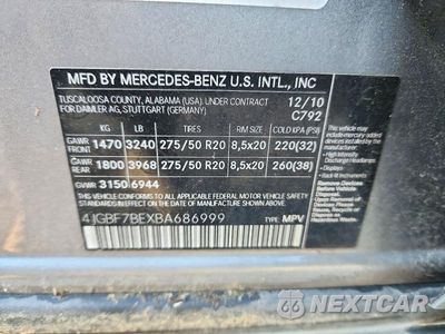 Zdjęcie 13 z 13 samochodu: 2011 MERCEDES-BENZ GL 450 4MATIC VIN:4JGBF7BEXBA686999 - miniatura