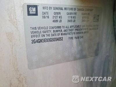 Zdjęcie 12 z 12 samochodu: 2016 BUICK REGAL VIN:2G4GK5EX8G9204052 - miniatura