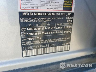 Zdjęcie 13 z 13 samochodu: 2009 MERCEDES-BENZ ML VIN:4JGBB72E49A458535 - miniatura